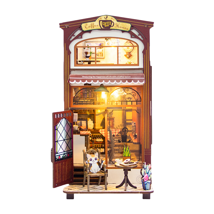 Cafe house miniature booknook from Joyful Memo
