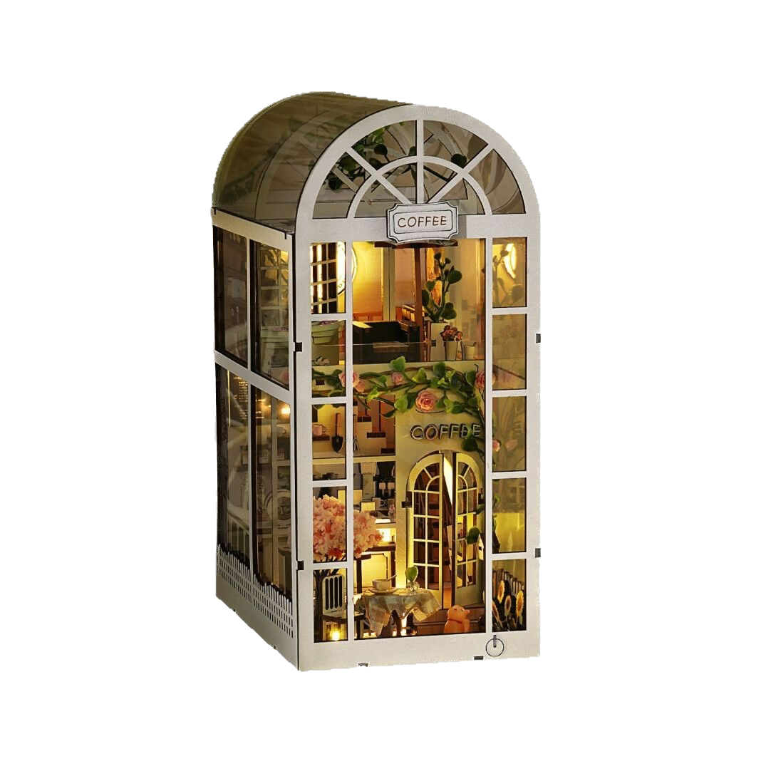 Coffee Garden miniature booknook from Joyful Memo