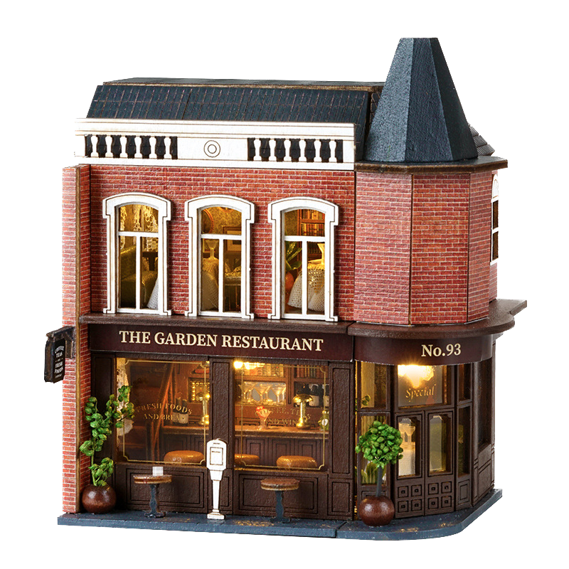 Garden restaurant miniature dollhouse from Joyful Memo