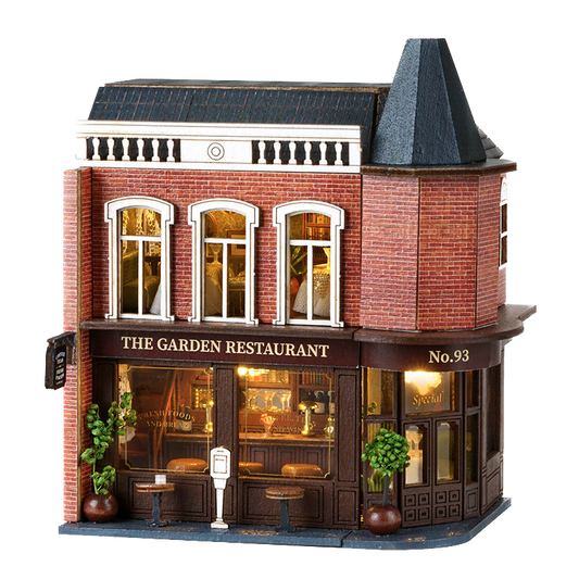 Garden restaurant miniature dollhouse from Joyful Memo