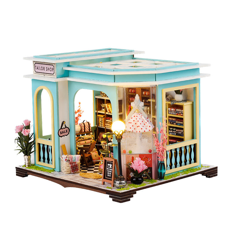 mini tailor shop miniature dollhouse from Joyful Memo