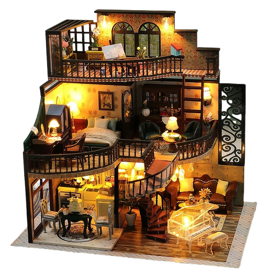 Europe Mansion miniature dollhouse from Joyful Memo