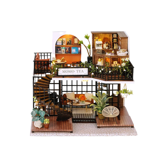 Forest tea shop miniature dollhouse from Joyful Memo