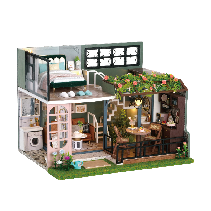 Cabin in forest miniature dollhouse from Joyful Memo