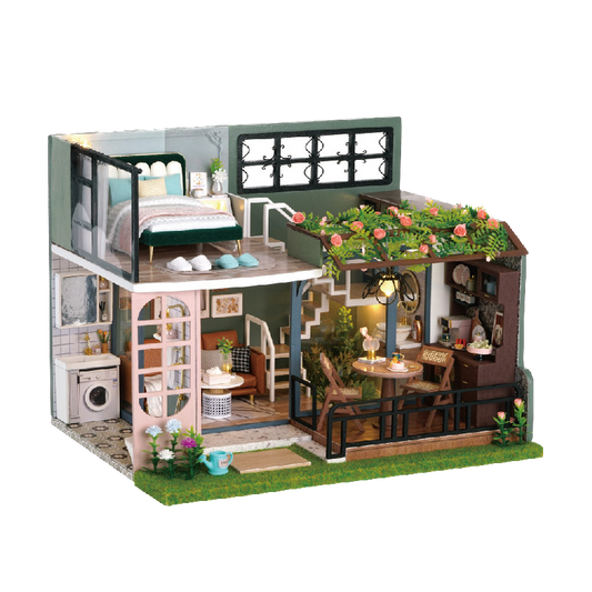 Cabin in forest miniature dollhouse from Joyful Memo